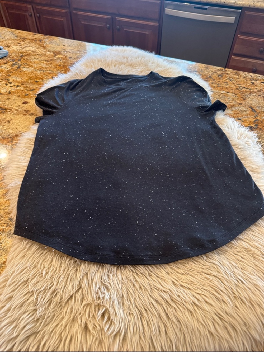 Lululemon Love Tee. Size 8 no tags. Black with white speckles. Like new!
